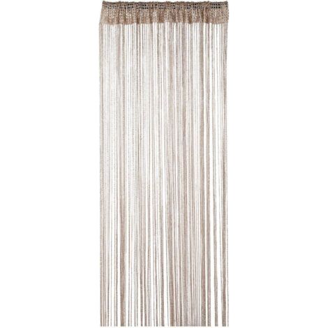 90cm x 200cm ChampagneRope Curtains Sequin Fringe Panel Fly Screen Room Divider Tassel Curtain for Doors, Gate, Windows, Home Decoration, Event Decoration (1/5)