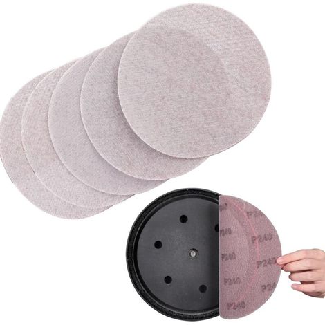 Tappetini abrasivi in tela da 225 mm, 25 pezzi, grana 240, carta vetrata per levigatrici per cartongesso