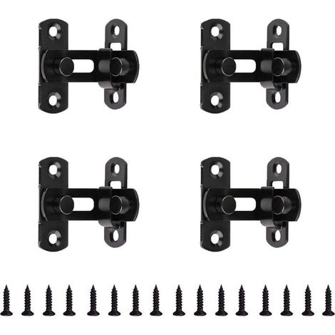 Loquet à angle droit à 90 degrés, boucle de porte en acier inoxydable, serrure de porte de grange, coulissante à angle droit