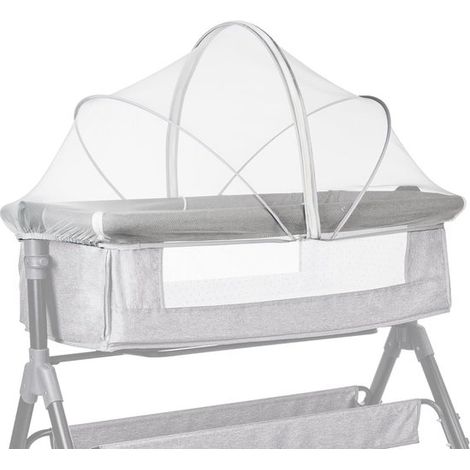 Mosquitera universal para cuna con cremallera, de malla fina, para uso interior y exterior (blanca, 55x100cm) (1/5)