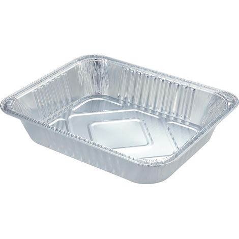 Fuente de aluminio para hornear (1 pieza), ideal para hornear, cocinar al vapor y asar. Dimensiones: 21 x 21,5 cm, Altura: 5 cm. (1/5)