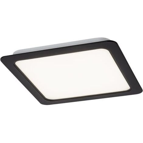 Plafonnier encastré 9,5 cm LED 5W noir carré Shaun