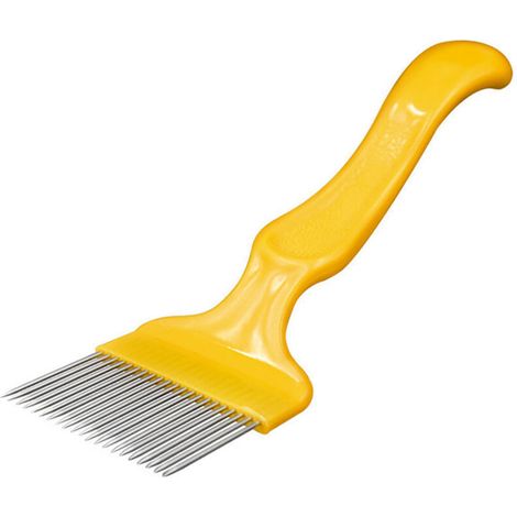 Lntyq Abeille Fourche à Désoperculer, Racloir à Miel, Accessoires D'apiculture,Fourchettes à Déboucher en Acier Inoxydable,21 Dents Acier Inoxydable Outil D'apiculture,Fourchette Coupe Miel,Peigne à