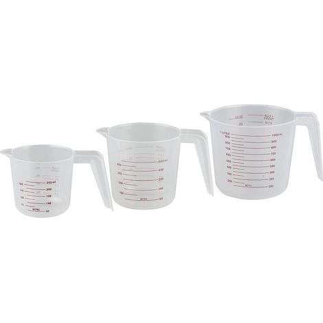 Juego de 3 jarras medidoras de 250/500/1000 ml