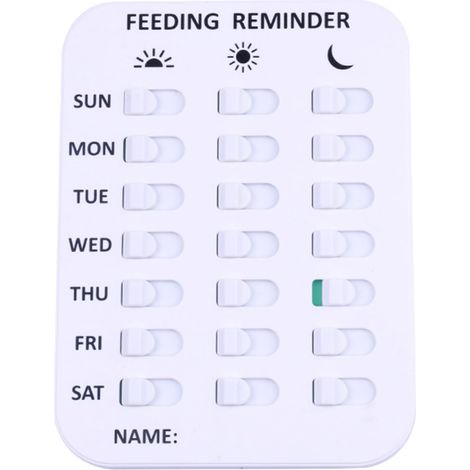 Enregistreur Alimentation Carte De Chronométrage Rappel Autocollant Blanc pour Animaux De Maison (1/5)