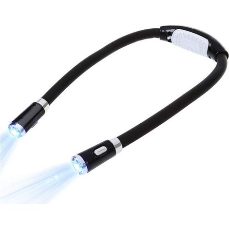 Lampe De Lecture Mains Libres - 4 Perles Led - Pour Lit Voiture Extérieur - 4 Niveaux De Luminosité - 1 Pièce (1/5)