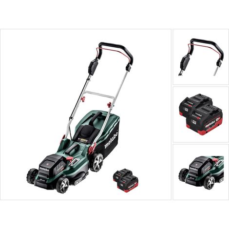 Metabo RM 36-18 LTX BL 36 Akku Rasenmäher 36 V ( 2x 18 V ) LTX Brushless + 2x Akku 5,5 Ah - ohne Ladegerät
