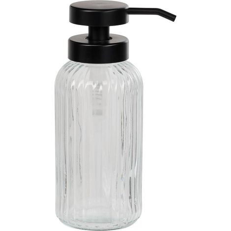 Distributeur de Savon en Verre "Black Edition" 500ml Transparent (1/2)