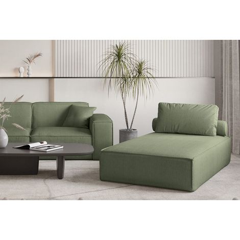 Chaiselongue Sezlong Liege CELES PREMIUM in Stoff Scala Forest (1/3)