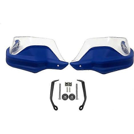 Protège-mains pour motos VOGE 650DS, 650 DS, 500DS, 300DS et 500R : protections pour leviers de frein et d'embrayage, pare-brise inclus (bleu transparent). (1/5)