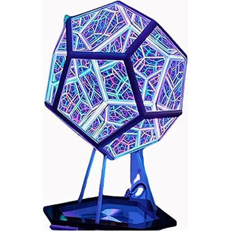 5V Farbdodekaeder Unendlichkeit Kreative Raum Spirale Kühle Farbnachtlicht Party-Atmosphäre LED-Farbe Einstellbares Licht Möbel Innendekoration Tischlampe (1/3)