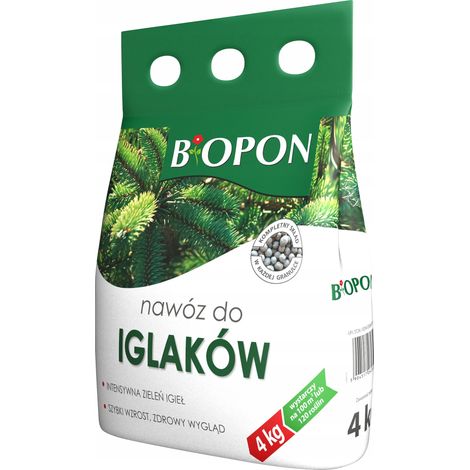 Fertilizante granulado BOPON para coníferas Biopon 4 kg 1 unidad. (1/3)