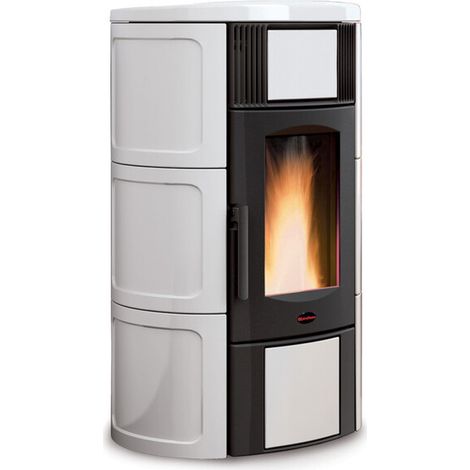 Termostufa pellet ventilata 18.1KW Iside IDRO H15 bianco