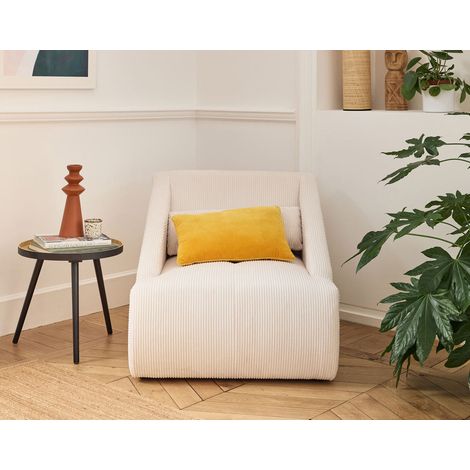 Onyx - fauteuil - en velours côtelé - beige