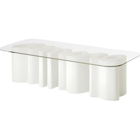 Amore Table Bianco tavolo scritta originale Slide di design da esterno interno giardino colorata polietilene terrazza veranda sala da pranzo cucina