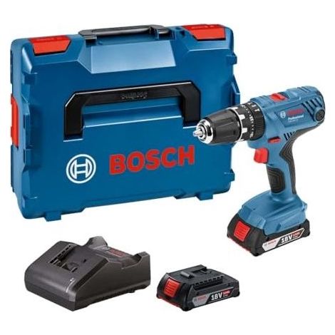 Bosch Professional GSB 18V-21 Trapano Avvitatore a Percussione 18V 2x2,0Ah 55Nm Mandrino 13mm (1/10)