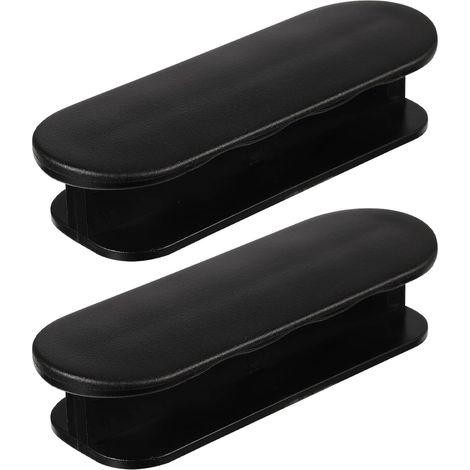 Lot de 2 poignées de porte adhésives pour balcon, terrasse, tiroirs et meubles, verre et fenêtres, noir. (1/5)