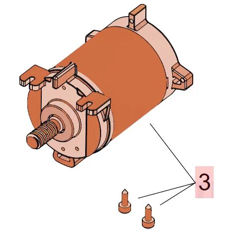 FAAC 63000453 Gruppo Motore Elettrico Per Attuatore 770N 24V Vdc Ricambio (1/3)