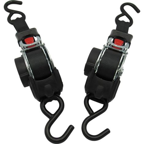Retractable Ratchet Straps 3M 50MM X2 (750KG Lashing Tie Down Auto Trailer S Hook Cargo 0.75 Ton)