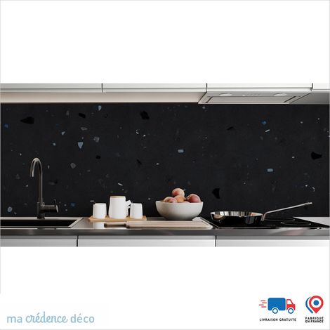 Crédence : Terazzo Modena gris foncé - Couleur Bleu pastel - Alu composite - 60 - 120 (1/3)