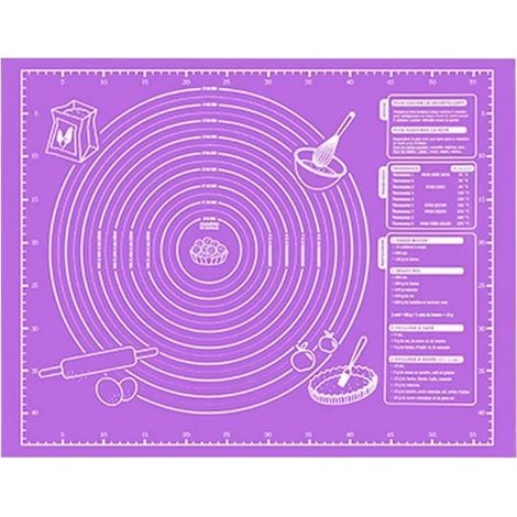 Tapis de cuisson à, feuille de pâte réutilisable antiadhésive EVA 60x45 cm avec guide de mesure, grand tapis antidérapant pour, gâteau, cuisine, pâtisserie à la maison pour femmes et homme'-'- (1/5)