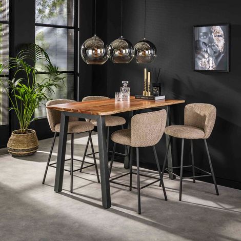 Table haute en bois massif d'acacia ERNEST (1/5)