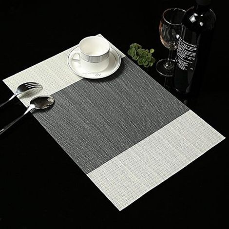 Set mit 6 abwaschbaren Platzsets 30x45cm aus PVC, rutschfest und umweltfreundlich.