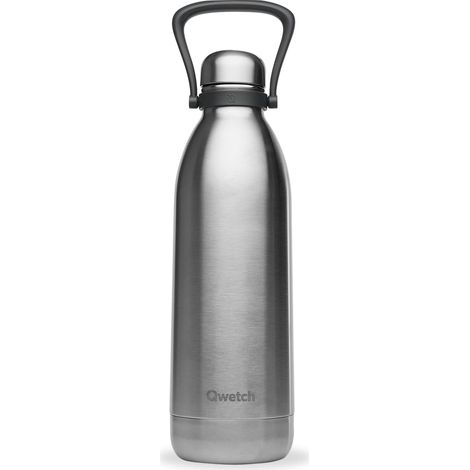 Qwetch - Borraccia Termica 1,5L in Acciaio Inox Spazzolato - 48h Freddo, 16h Caldo - Impermeabile, Senza BPA & Riutilizzabile - Bottiglia Termica con Manico per Sport, Escursioni, Ufficio, Campeggio (1/5)