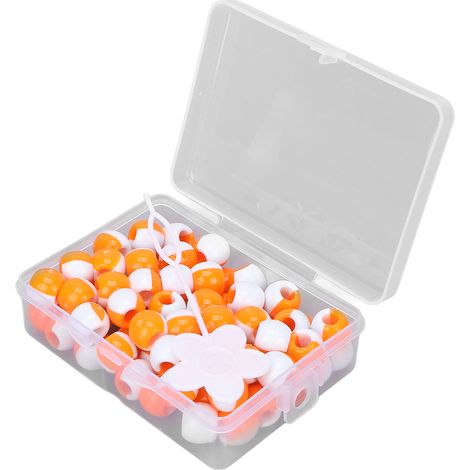 74pcs Perles à Cheveux Flexibles, Bracelets Tresses avec Outil de Pose et Boîte de Rangement, pour Tresses et Création de Bijoux, Orange (1/5)