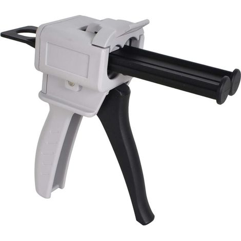 CSPARKV Pistolet Distributeur, 50mlPistolet Distributeur Époxy, AB Pistolet à Colle Époxy Poignée Applicateur pour 1 : 1 Mélange Colle, Pistolet applicateur manuel de 50 ml, Tube en plastique AB (1/3)