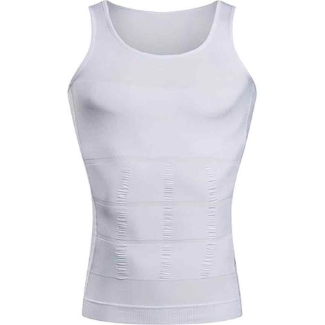Camiseta de tirantes de compresión, nailon y elastano, control de abdomen, soporte para la espalda, ideal para el deporte diario, talla XXL (1/5)
