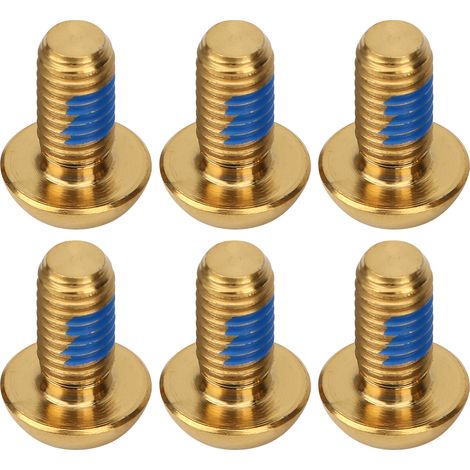 Lot de 6 vis M5x10 mm en alliage de titane pour disques de frein de vélo, vis T25, couleur or (1/5)