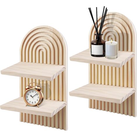 Doppelstöckige Holzregale - 2 doppelstöckige Holzregale - 2 doppelstöckige Holzregale (1/5)
