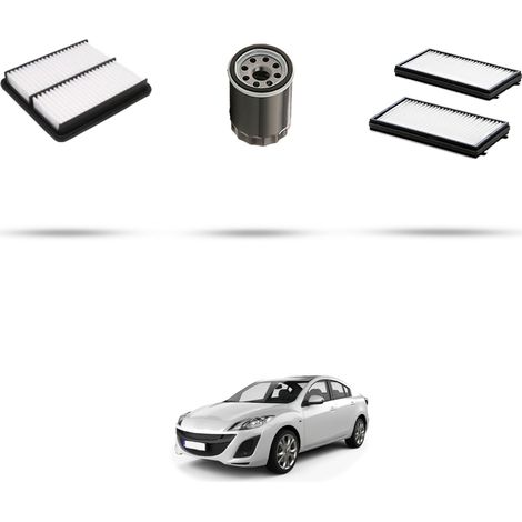 Kit tagliando 3 filtri compatibile con Mazda 3 (BL) 2.0 MZR 110kw dal 2009 (1/4)