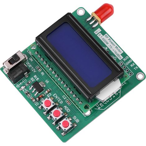 Digital LCD RF Power Meter -7516 dBm 1-600MHz Radio Frequency Attenuation Value (1/5)
