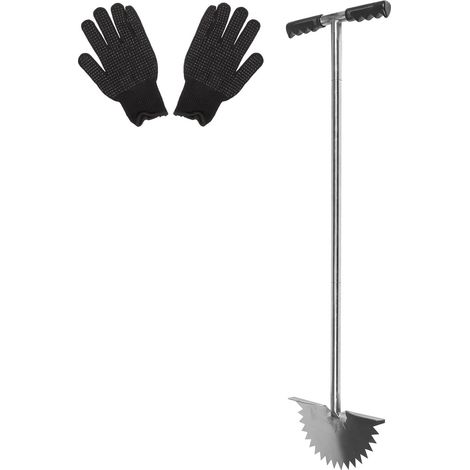 Outil de Jardin Manuel Demi-Lune pour Coupe-Bordures, Lame Dentelée en Acier Inoxydable, Poignée Ergonomique Confortable, Outil Portable pour Entretien de Pelouse, Jardin (1/5)
