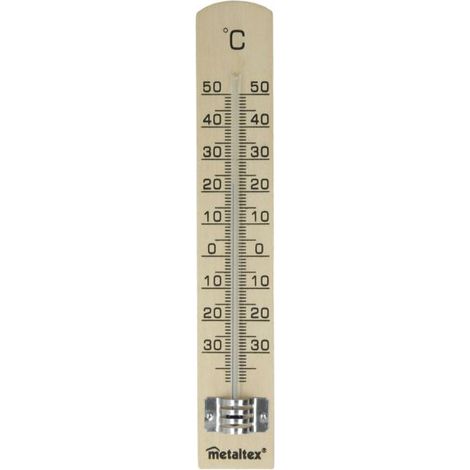 Thermomètre intérieur en hêtre - METALTEX