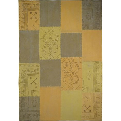 Tappeto Lyrical 200 in cotone stile patchwork vintage giallo (1/4)
