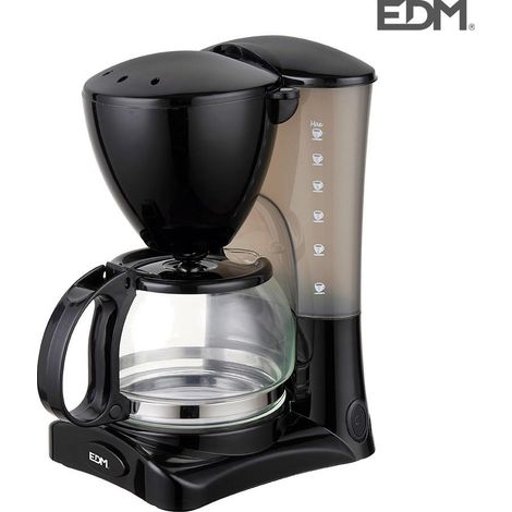 Kaffeemaschine edm 6 Tassen 550 Watt schwarz kompakt