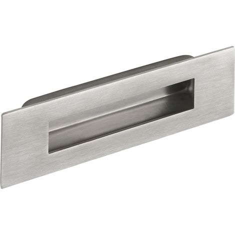 Muschelgriff Sabik B 120 mm, H 50 mm, Einlassmaß 93x28 mm, Edelstahl gebürstet