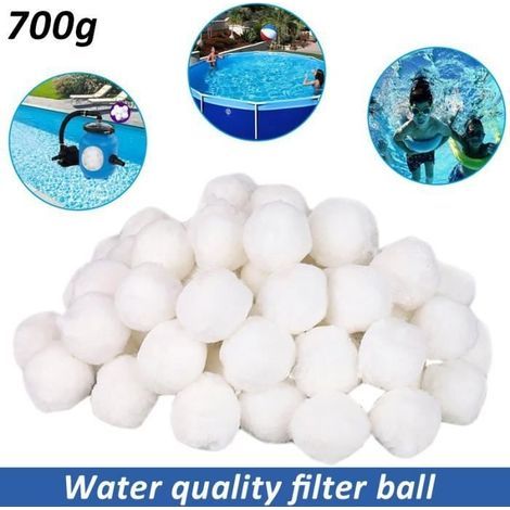 (Blanc)700g Balles filtrantes aqualoon pour filtre à sable Purification De L'eau Fiber Boule pour Piscine Spa (1/4)