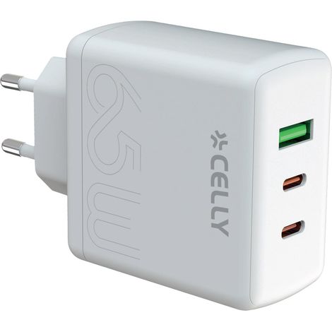 CARGA RED 2USBC Y USB 65W GAN WH