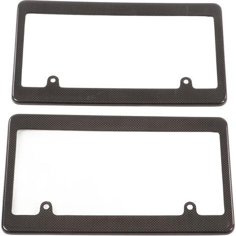 Cadre de plaque d'immatriculation en fibre de carbone sèche universel pour Ford Mustang Explorer F250 F350 (1/5)