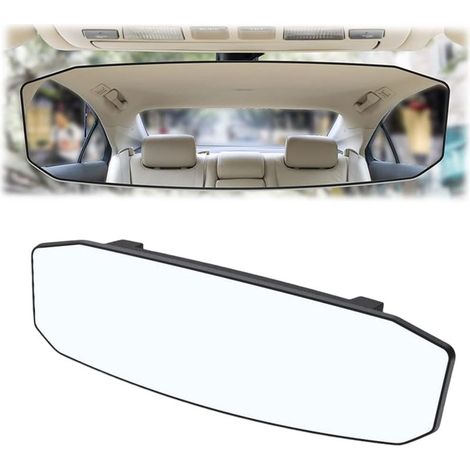 Retroviseur Interieur Voiture, Intérieur de Voiture Rétroviseur Remplacement Panoramique, Grand Angle Rétroviseur Miroir Auto Intérieur Voiture Anti-éblouissement Vue Arrière Miroir(Grandes) (1/5)