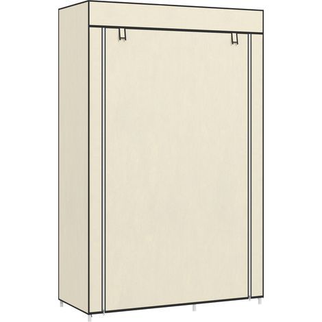 Armoire de rangement Tyggarderob, 6 étagères, 1 tringle à vêtements, beige (1/5)