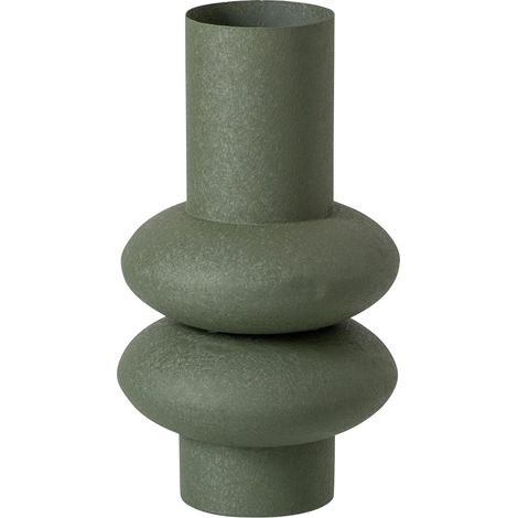 Vase Design en Métal "Orla" 38cm Vert Olive (1/4)