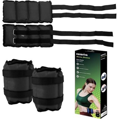 Set 2 Pezzi Fascia Pesi Palestra Fitness 1 Kg