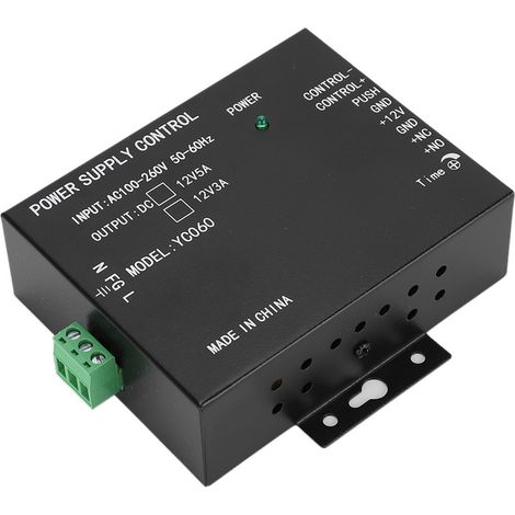 12V 3A Netzteil für Sicherheitstür-Zutrittskontrollsysteme, schwarz, 100-260V (1/5)