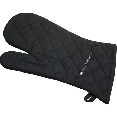 MasterClass Professional - Guanti da forno singoli, Cotone, Nero