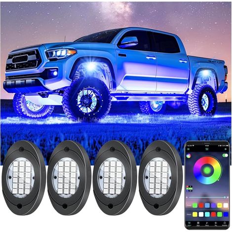 Luci a LED RGB Pods per fuoristrada – Luce inferiore multicolore – Modalità APP e musica – 12V – Per camion, Jeep, SUV e ATV (1/3)